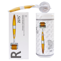 ZGTS 192 Needles Derma Roller Professional Titanium Stainless Steel Needles System for Beard Hair Skin Care Microneedle Roller