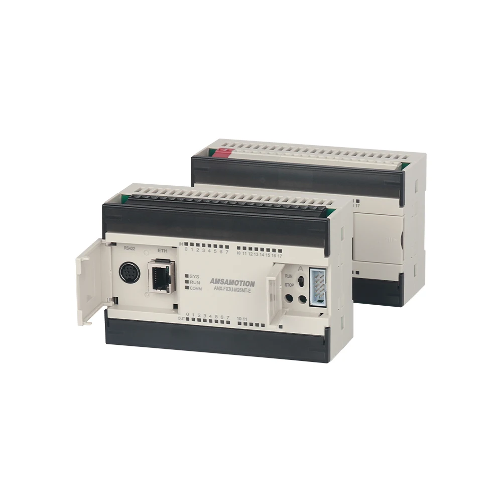 FX3U Ethernet PLC FX3U-M26MR-E FX3U-48MR dla Mitsubishi programowalny sterownik logiczny przekaźnik tranzystorowy analogowy