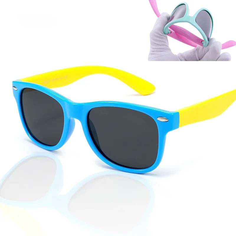 

Sun Shades Eyeglasses Boy&Girls Eyewear Silicone Non-polarized Children Sunglasses Classical AC Len Kids Outdoor Eye Protection