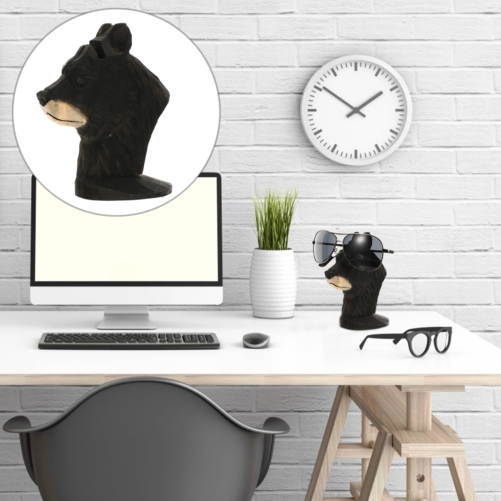 

1Pcs Wooden Eyeglasses Stand Exquisite Craftsmanship Animal Design Spectacle Frame Desktop Decor Gift Idea Glasses Frame