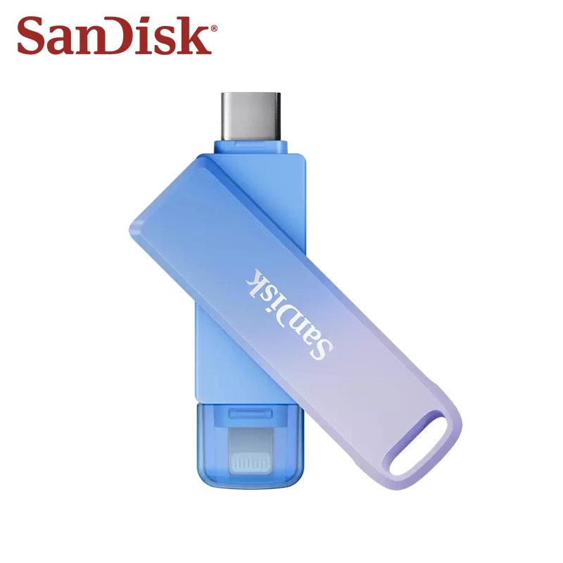 SanDisk Creator Phone Pendrive Dual USB3.2 Type-C and Lightning Flash Drive for iPhone 14 128GB 256GB Pen Drive Original U Disk