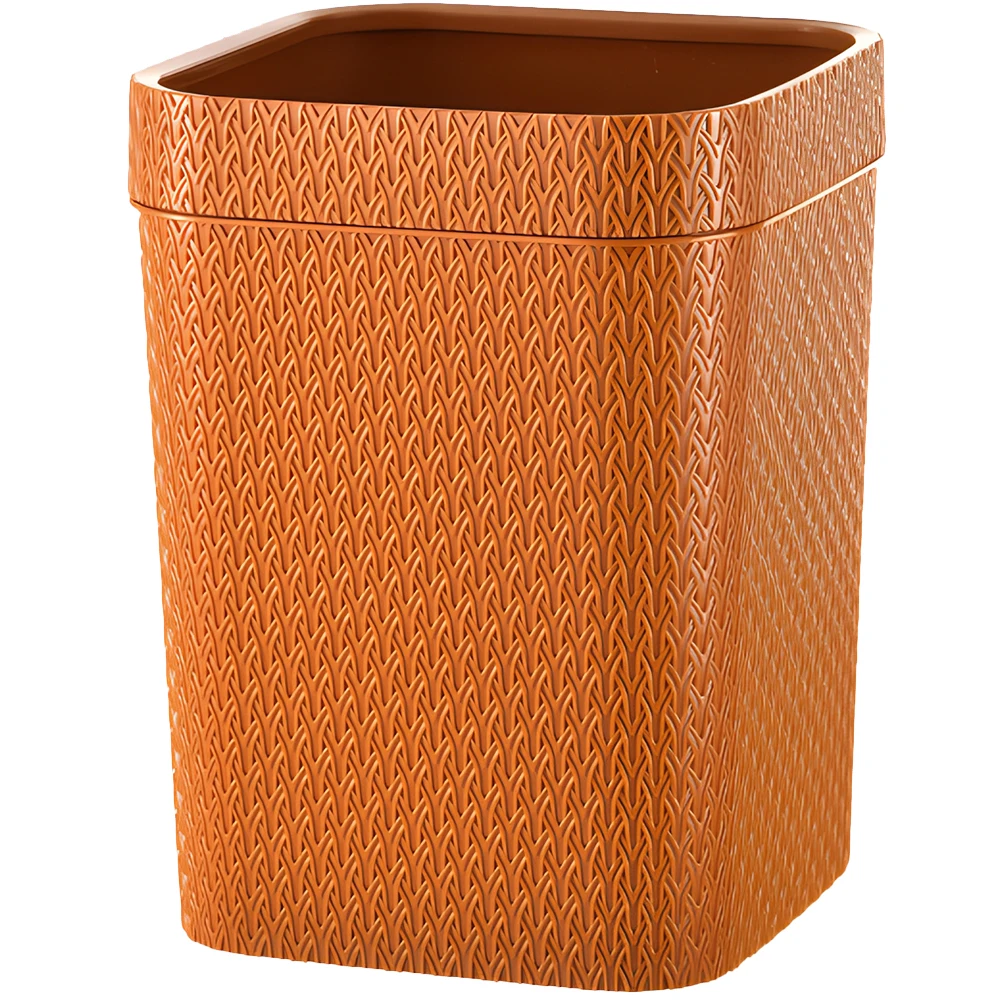 

Outdoor Trash Can Decorate The Garbage Farmhouse Decorative Cans Container Indoor Woven Waste Basket Orange Simple Office