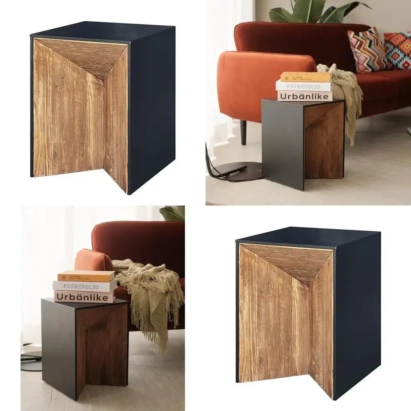 Country Style Shoe Changing Stool Black Living Room Small Wooden Stool Chair