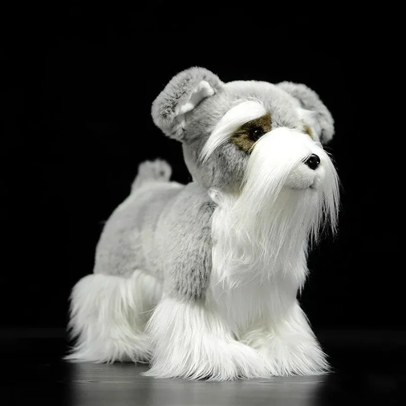 Cute Lifelike Czech Terrier Doll Shiba Inu Collie Samoyed Animal Model Miniature Schnauzer Dog Plush Toys