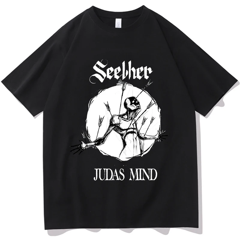 

Summer New Seether Judas Mind T-shirt Popular Pattern Printed Tee-shirt Retro Round Neck High-quality Cotton Tshir Men Women Top