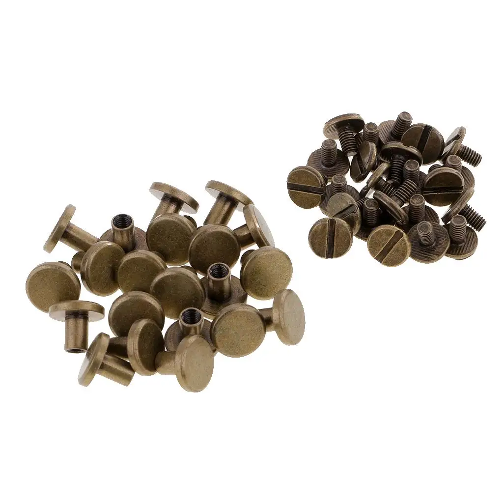 Rivet Stud Screw Chicago Leather Copper Decor Studs Nail Buttons for Bag Clothing Shoe Projects