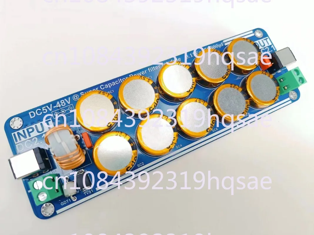 High-end 5V-48V Capacitor Filter Board 10A Linear Switching Power Supply for Headphone Amplifier DAC