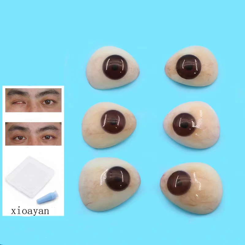 Imported polymer resin prosthesis piece eye atrophy removal wax display ultra-thin customized disabled eyeballs