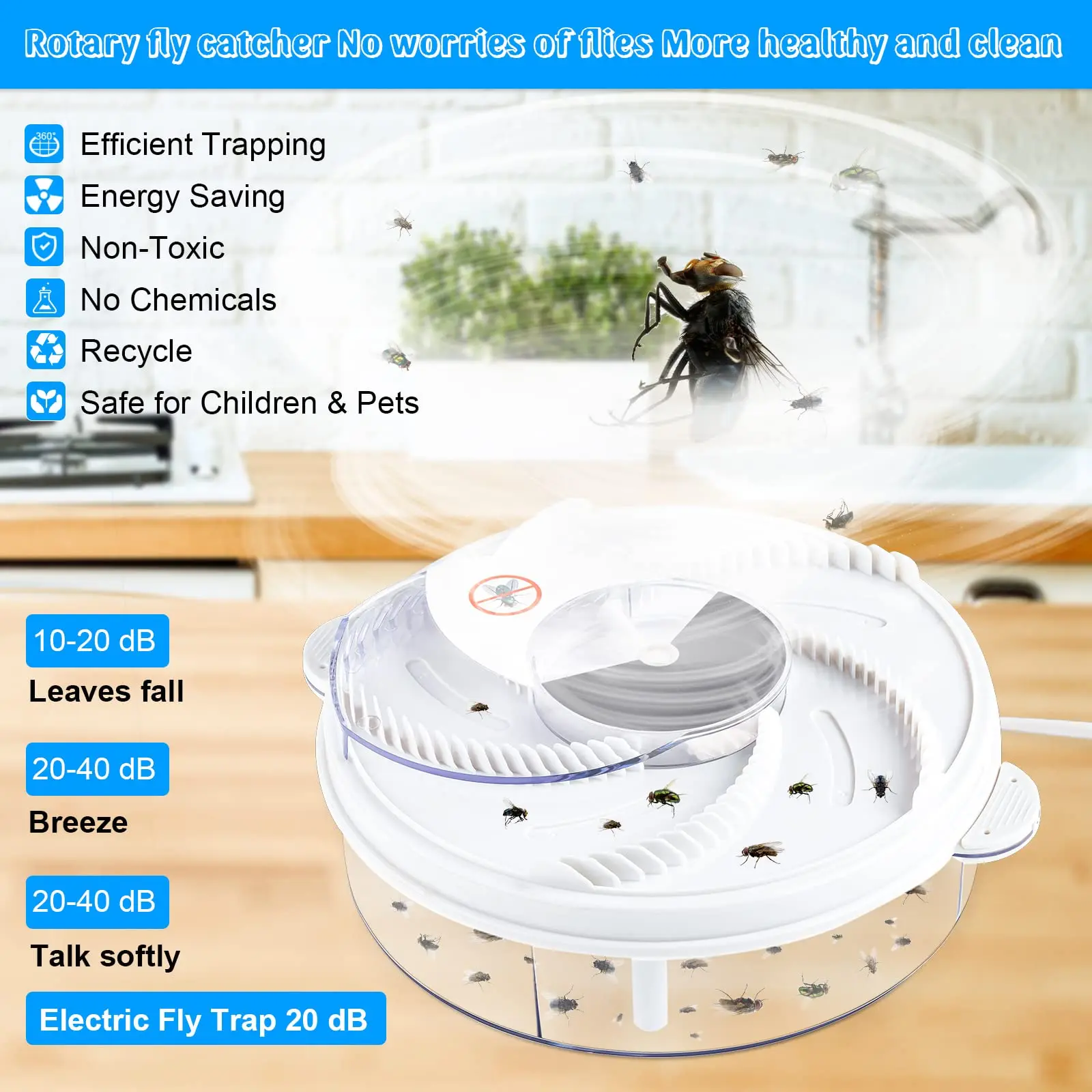 Upgraded Version USB Flytrap Automatic Pest Catcher Fly Killer Electric Fly Trap Device Insect Pest Reject Control Catcher