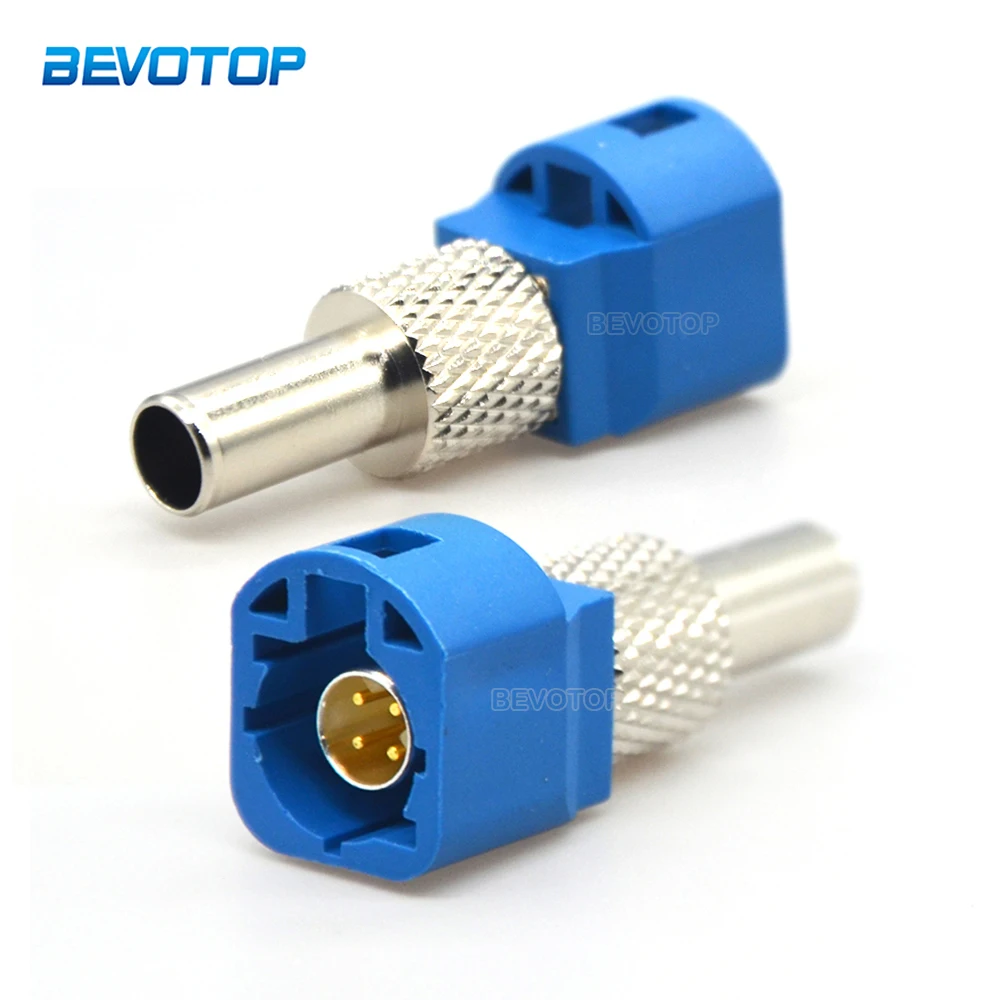 

1Pcs HSD Code C Type Straight Male Plug HSD LVDS 4 Pin Connector Crimp for Dacar 535 4 Core Coaxial Cable Car Reversing LVDS