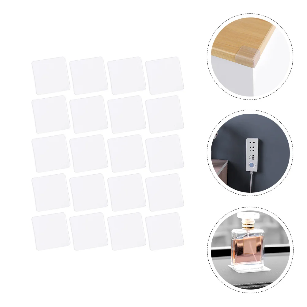 20 pcs Adhesive Tape Transparent Waterproof No-Trace Double Sided Stickers For Furniture Wall Mounting Fixing