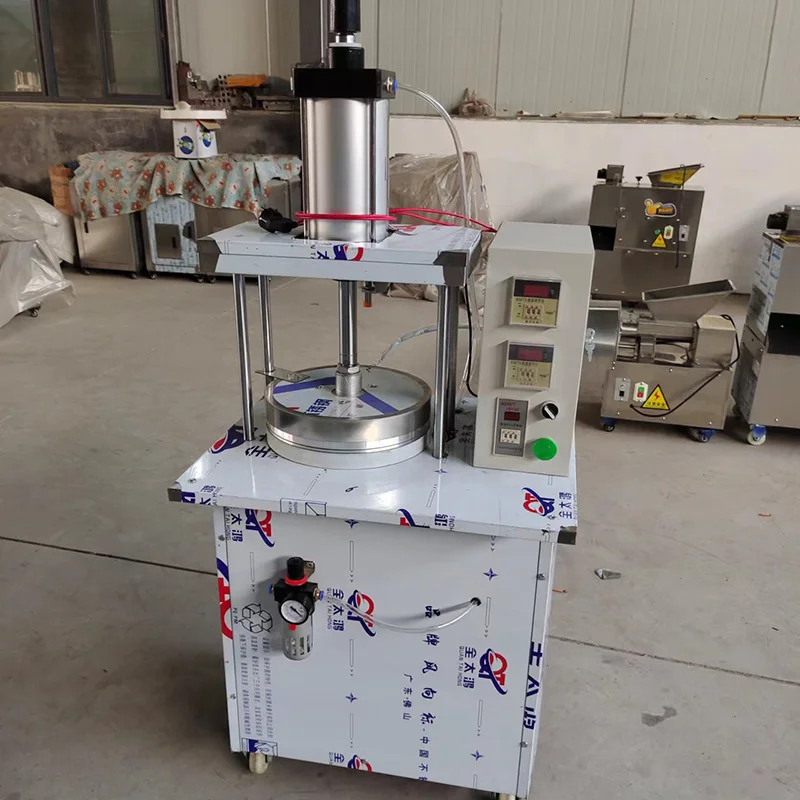 Pancake Maker Thin Cake Forming Machine Circular Wheat Cake Machine Dough Pressing Pizza Flour Heat Press Machine Tortilla Roti