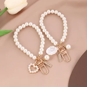 Zakol-Chaveiro Pearl dễ thương cho phụ nữ và trẻ em gái, Ngọc trai sáng, tài khoản, túi điện thoại, ba lô, phụ kiện quyến rũ, mặt dây chuyền chuỗi xe hơi 6 Bán hàng chính Micanga Keychain - 5