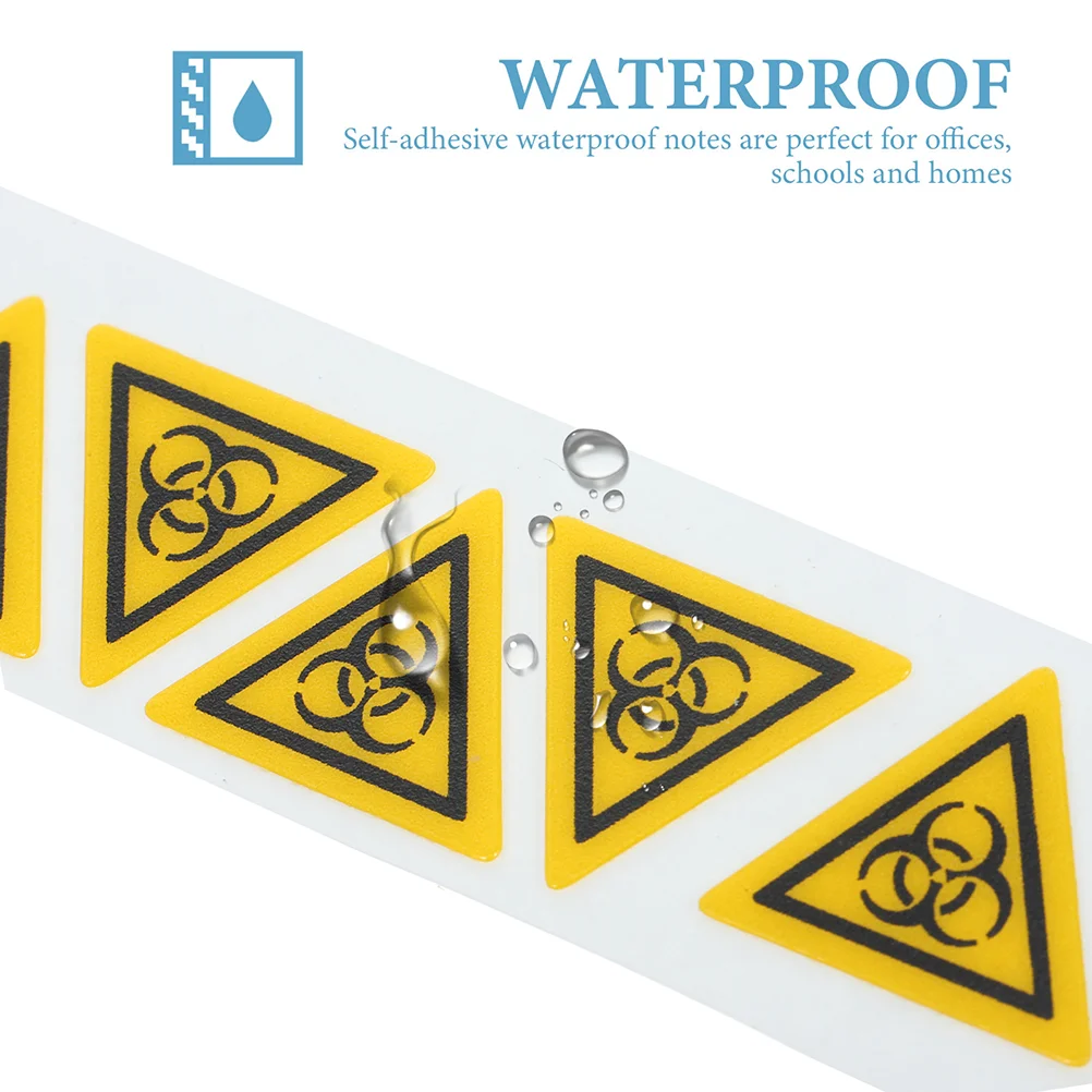 5 stks Lab Veiligheidswaarschuwingsstickers Teken Let op Etiketten Infectie Alert Markering Decals Biosafety Borden Lab