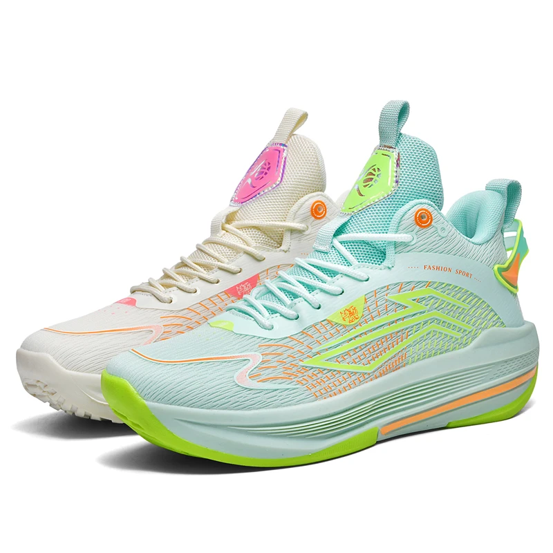 

Couple's Wear-Resistant Non-Slip Basketball Shoes 2026 Summer New High-Top Mesh Breathable Versatile Trendy Shoes for Men and Women