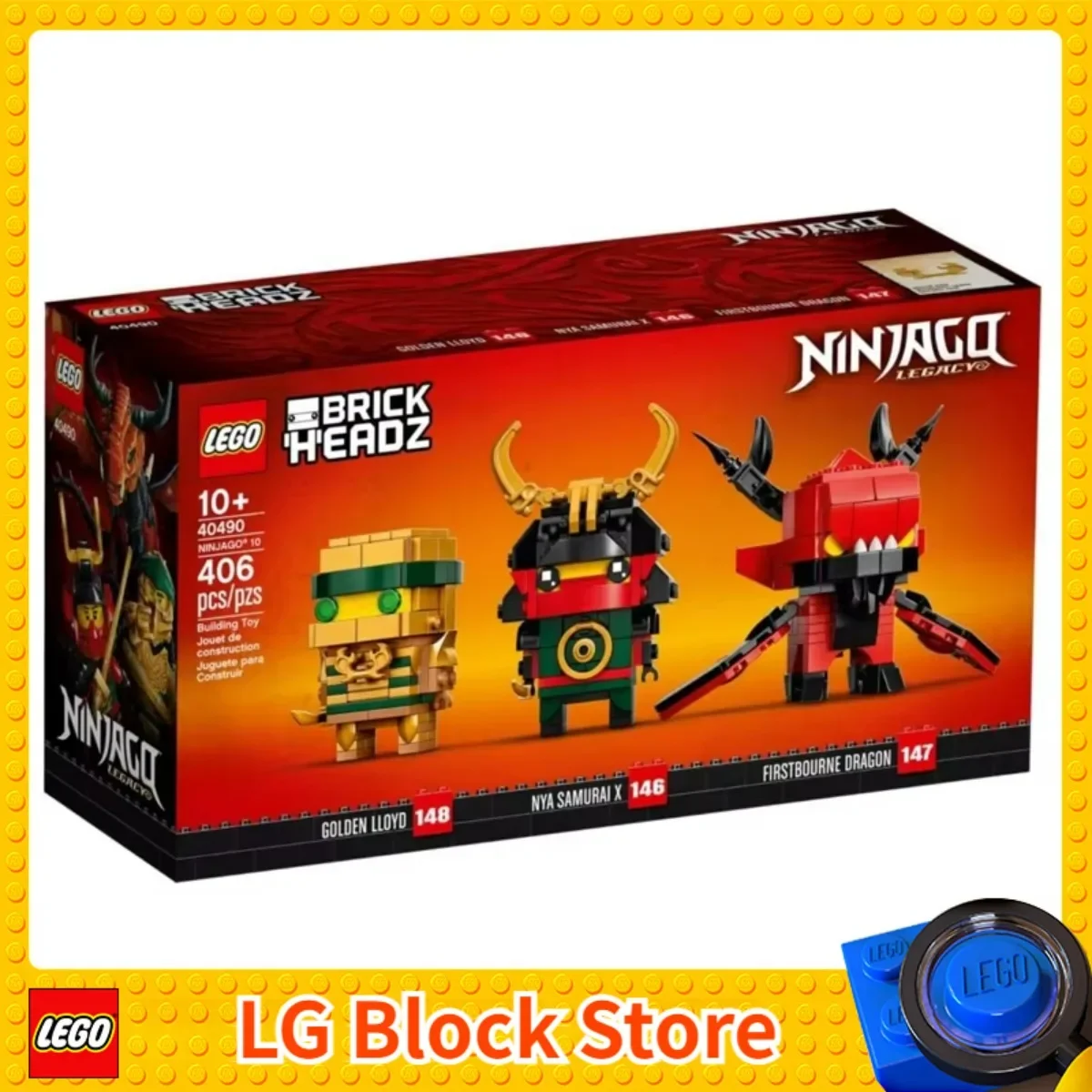 LEGO BRICKHEADZ 40490 Ninjago: 아이들에게 최고의 선물이 될 수 있는 블록 세트