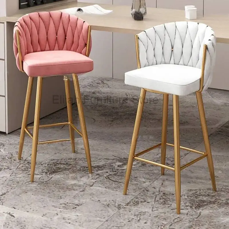 

Front Bar Chair Island Rotating Round Cashier Taiwanese Kitchen Luxury High Sense Bar Backrest Home High BY-184