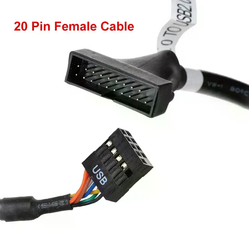 19/20 Pin USB 3.0 Female To 9 Pin USB 2.0 Male Motherboard Header Adapter Cord with High-Quality Material, Durable & Pract...