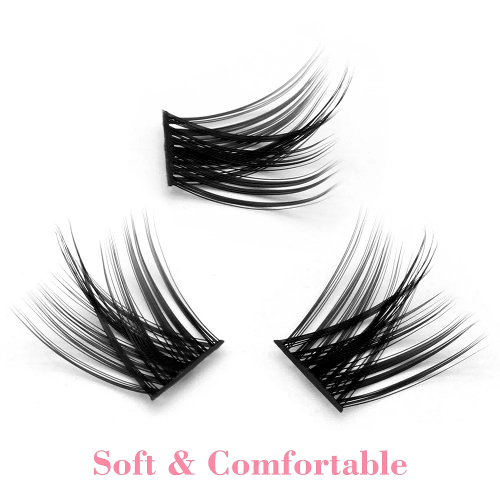 新スタイル 36 個 DIY セグメントまつげクラスターエクステンションナチュラル 3D ボリューム偽ミンクシルクまつげ個別のメイクアップツール繊毛