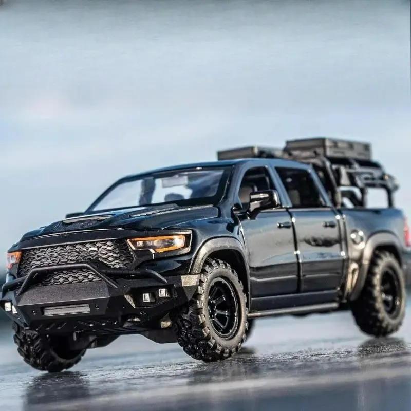 تخصيص 1:32 شاحنة صغيرة سبيكة بيك اب نموذج سيارة دييكاست المعادن على الطرق الوعرة نموذج سيارة الصوت والضوء محاكاة لعبة أطفال #1