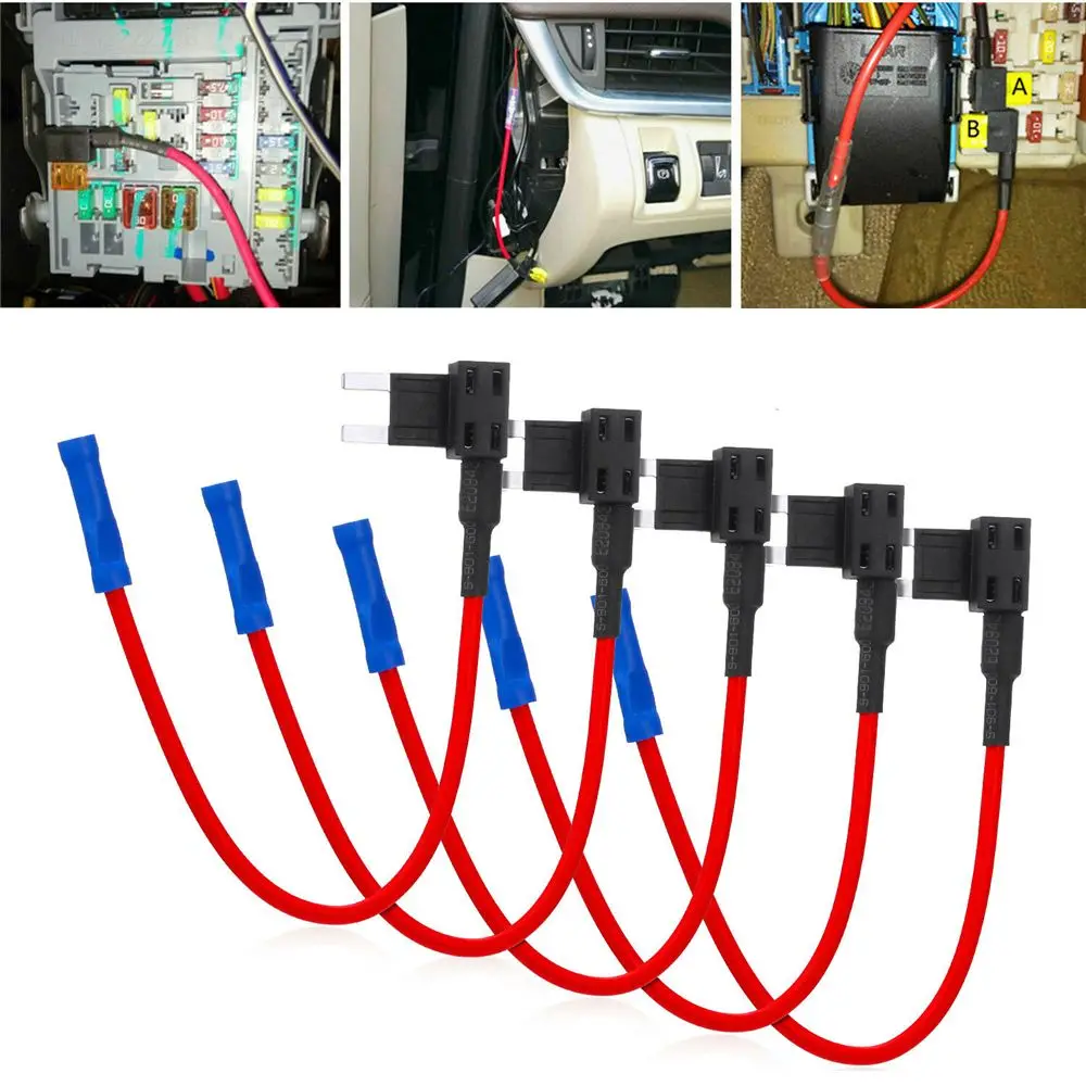 12V Electronic Take Electrical Appliances Add Circuit Blade Fuse Holder Fuse Holder Adapter Mini ATM Car Add-A-Circuit Fuse Tap