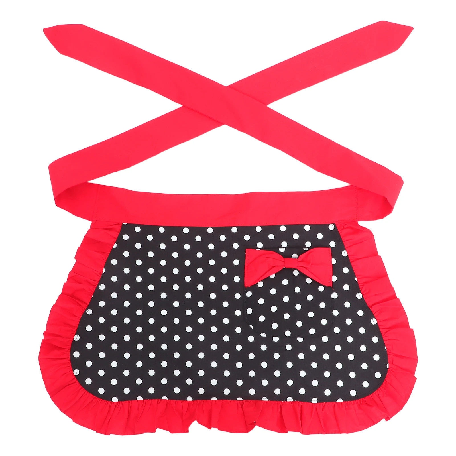 

Small Apron for Women Half Household Princess Girls' Machine Washable Cotton Servant Hotel Cafe Bakery Use
