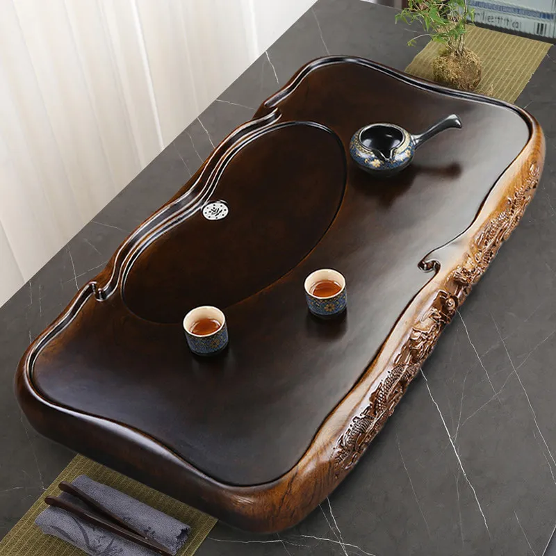 Valet Decorative Tea Tray Ceramic Serving Wooden Accessories Table Tea Tray Hospitality Tableware Bandeja Madera Home Products 3
