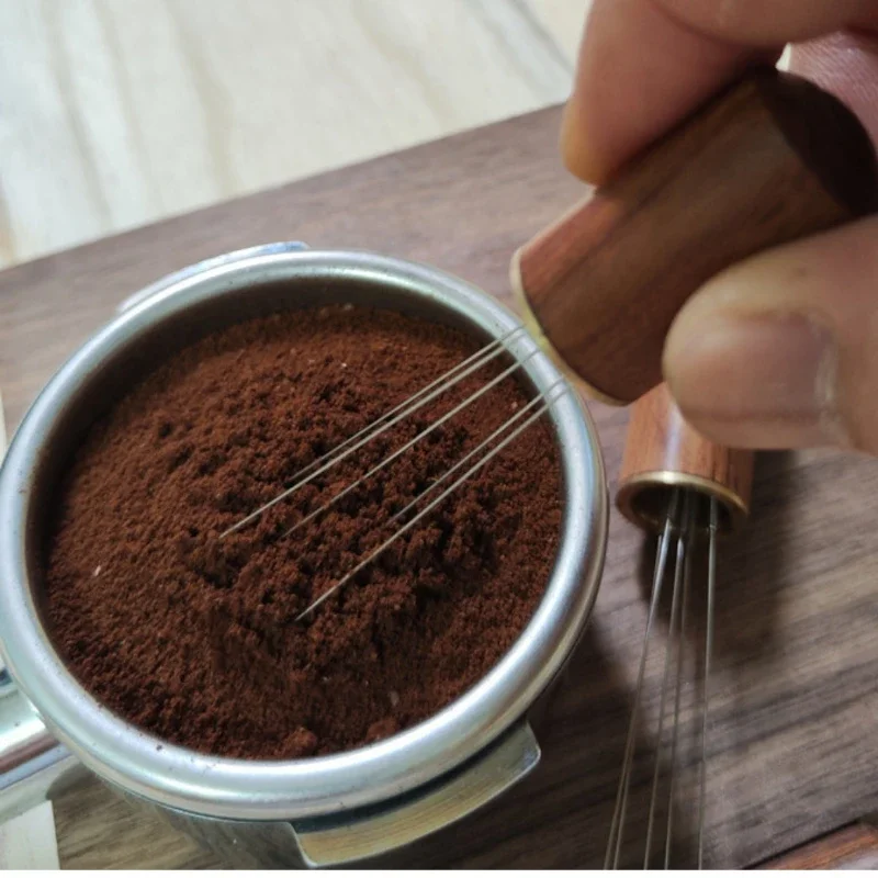 Stainless Steel Coffee Cloth Powder Needle Distributor Coffee Powder Stirring and Agglomeration Equipment Coffeeware Kitchen Bar