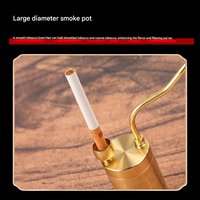Pure brass hookah pipe, water pipe, exquisitely carved with a hundred blessings pattern, pipe mouthpiece, filter, four-way water