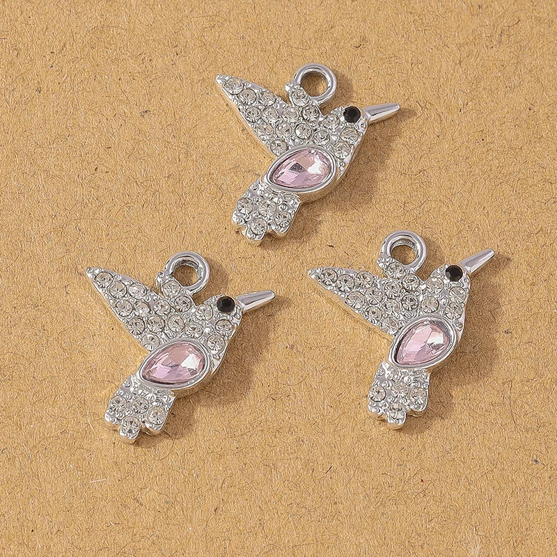 10 Stück Strass Kristall Schmetterling Anhänger Charms für Schmuck DIY Halskette Ohrringe Armband Zubehör Zubehör – Detail 11