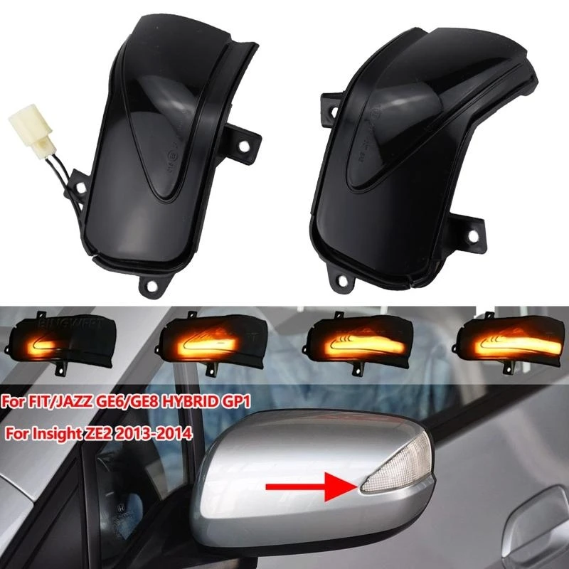 

2025 New 2Pcs Car Side Mirror Lights Sequential Dynamic Turn Light for FIT GE6/GE8