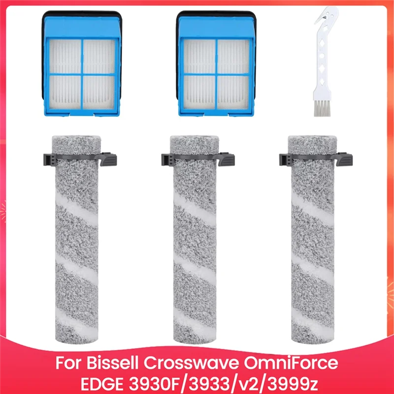 Bissell Crosswave Omniforce EDGE 3930F/3933/V2/3999Z 습식 건식 진공 액세서리 용 ABUL 브러시 롤 필터 교체
