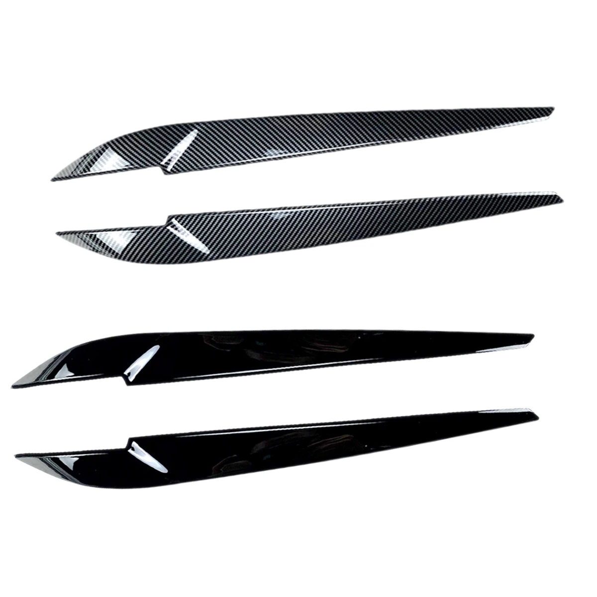 لسيارات BMW X5 X6 F15 F16 زوج سيارة الجبهة العلوي الحاجب الجفن ملصقات رئيس ضوء المصباح الديكور تقليم الحواجب 2014-2018 #6