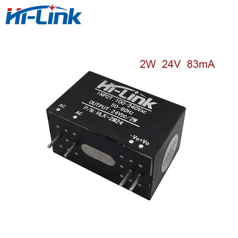 Imagem -02 - Mini Power Supply Module para Smart Home High Performance Converter Hilink Factory Hlk2m24 2w 24v 83ma ac 10 Pcs Lot