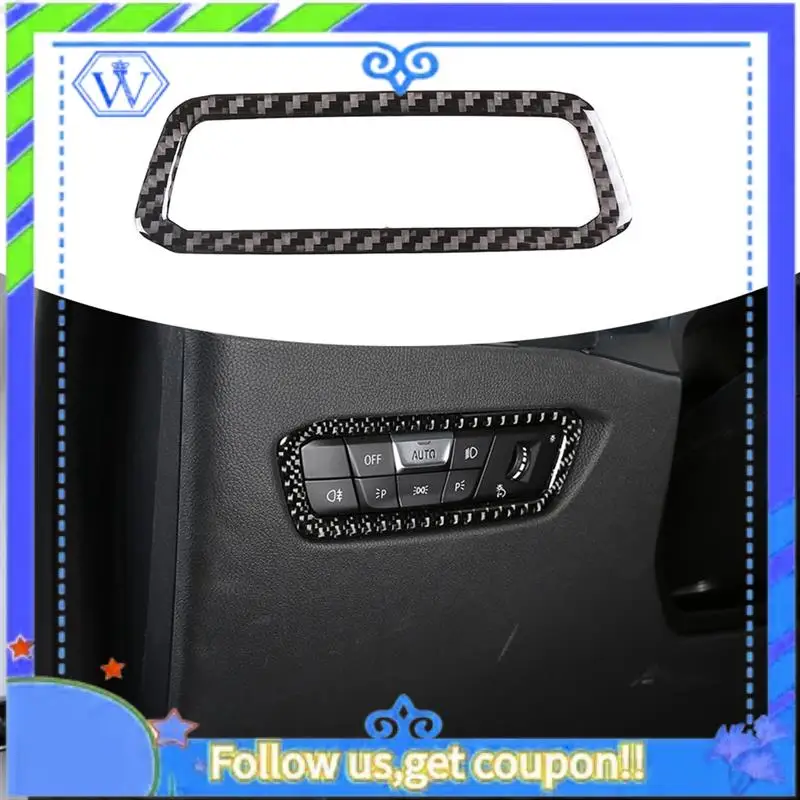 

M46K-For Toyota Supra GR A90 2019-2023 Soft Carbon Fiber Headlight Switch Cover Trim Frame Interior Replacement Parts