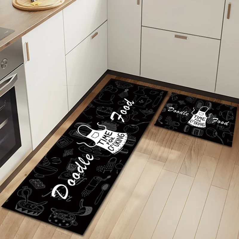 European American kitchen mat set kitchen oil absorption mat Nordic water bathroom home foot mat