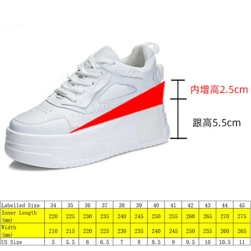 Fujin 8cm Genuine Leather Spring Autumn Casual Chunky Sneakers Women Fashion Moccasins Comfortable Fashion Platform Wedge Shoes