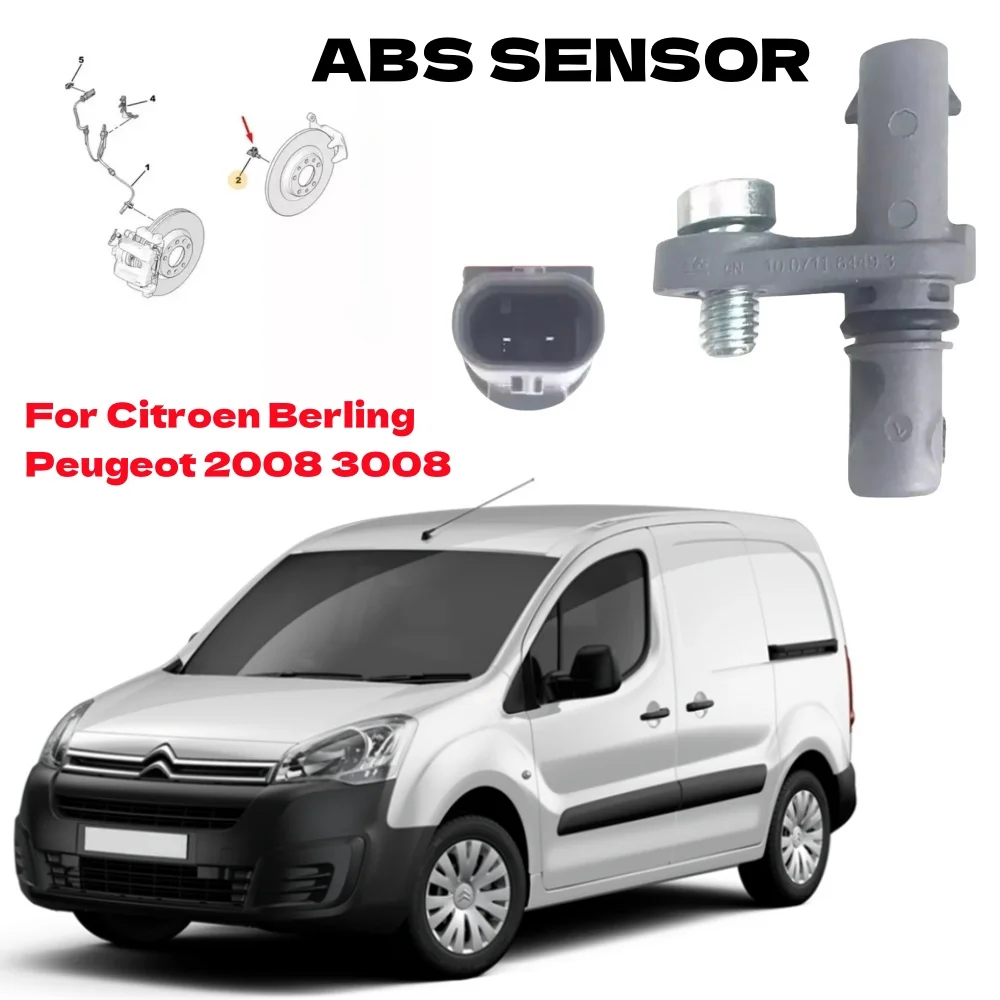1Pcs Car Rear Combo Abs Sensor Replacement For Citroen Puegeot Berlingo 3008 5008 Vauxhall Grandland Automotive Sensors