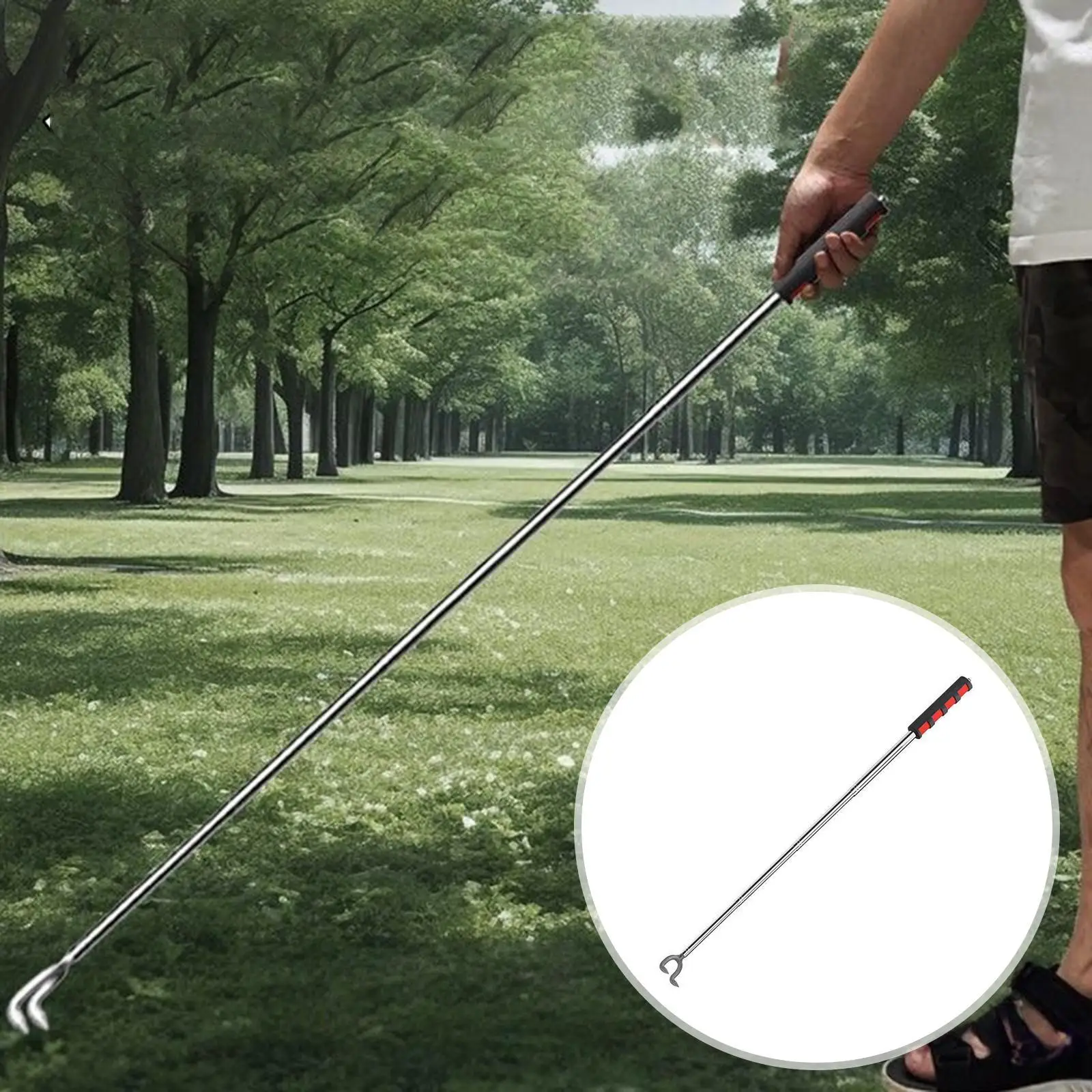 Mushroom Foraging Picker Outdoor 2 Prongs Adjustable Length Accessories Telescopic Mushroom Picking Tool Mushroom Harvester