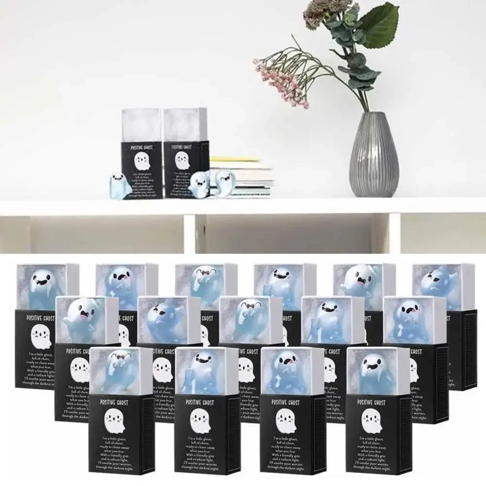 

Small Ghost Statues Assorted Glow Dark Mini Ghost Figurines for Halloween Party Favors Set of 36 Cute Tiny Ghosts with for Table