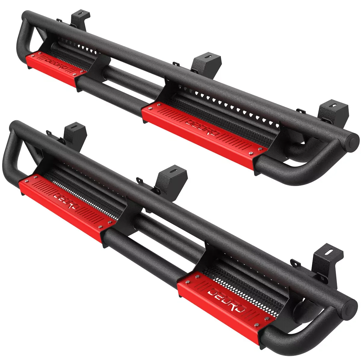 OEDRO Running Boards for 2007-2018 Jeep Wrangler JK & Unlimited 4 Door Side Steps Red