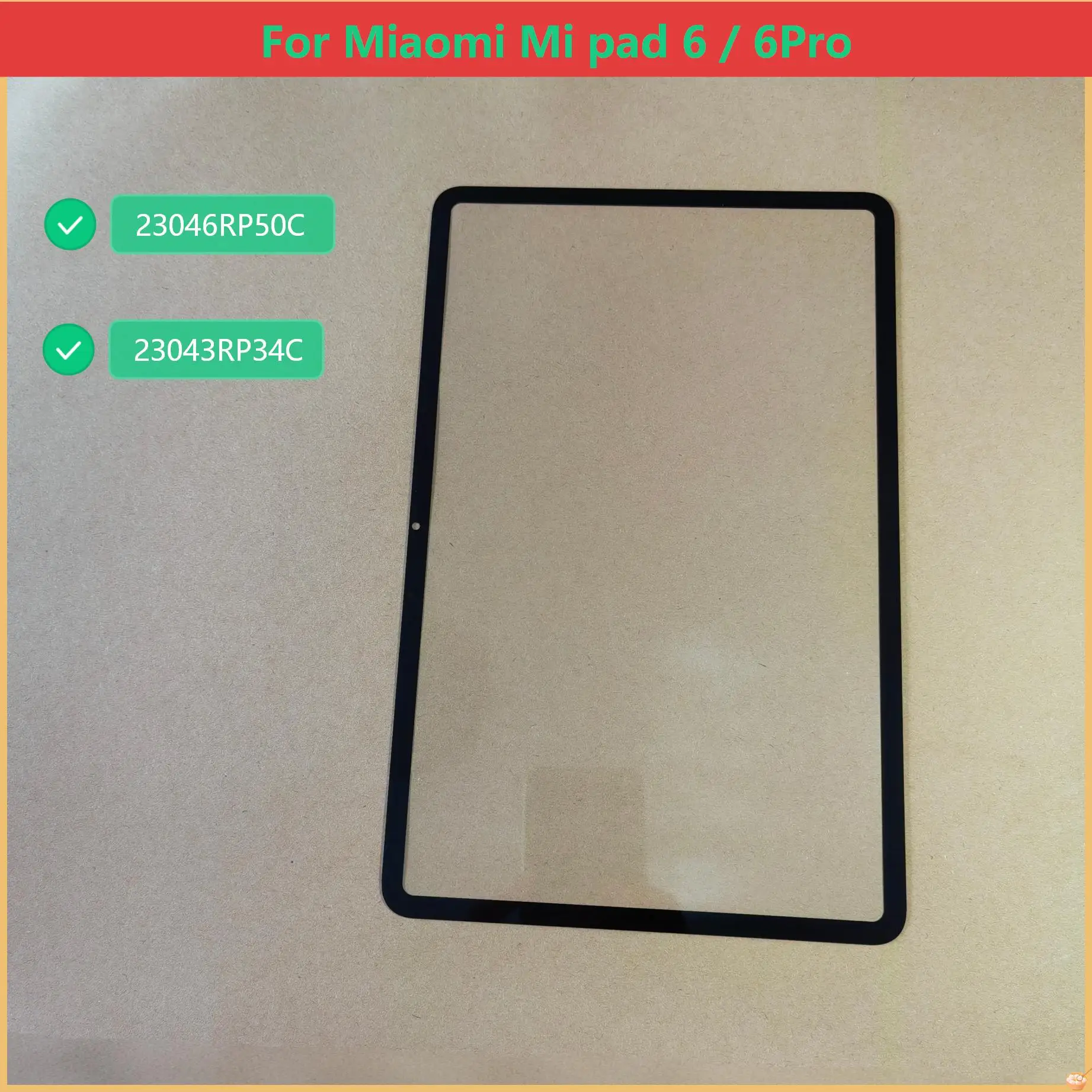 NEWS For Xiaomi Mi Pad 6 or Mi Pad 6 Pro 23043RP34C 23046RP50C Touch Screen Panel Tablet Front Outer LCD Glass Lens With OCA