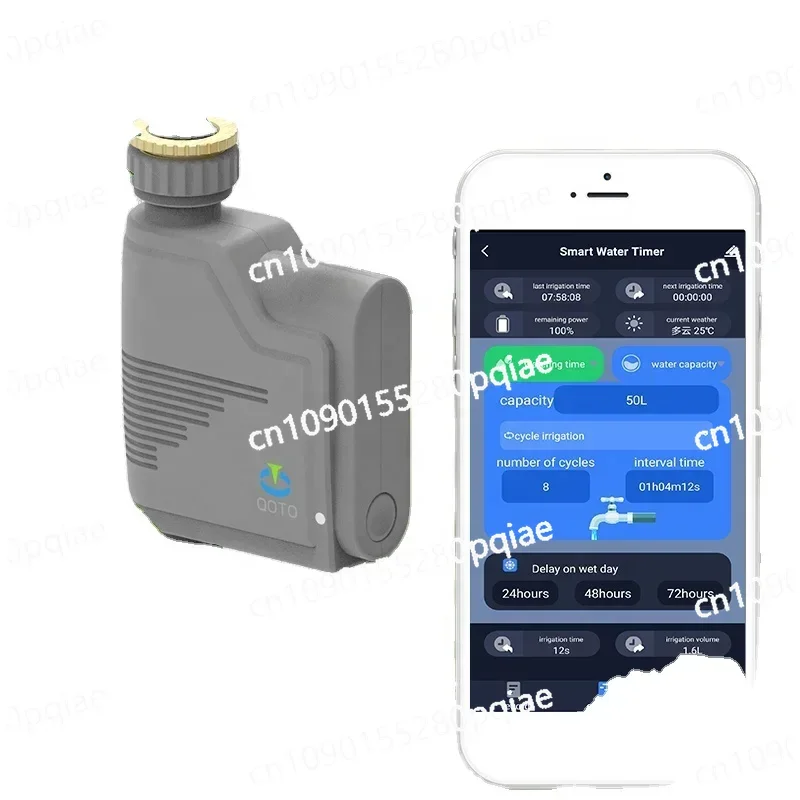 

Solenoid Valve Controller Automatic Irrigation For Greenhouse Intelligent smart water Valve with inside flow meter