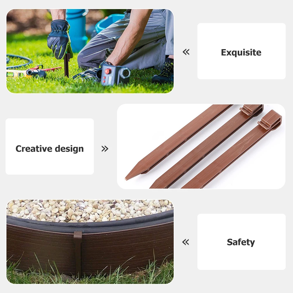 

Plastic Ground Stakes Grass-proof Cloth Floor Nails Garden Pegs Landscape Edging Tent Fixing Tools Camping Spikes Durable Yard