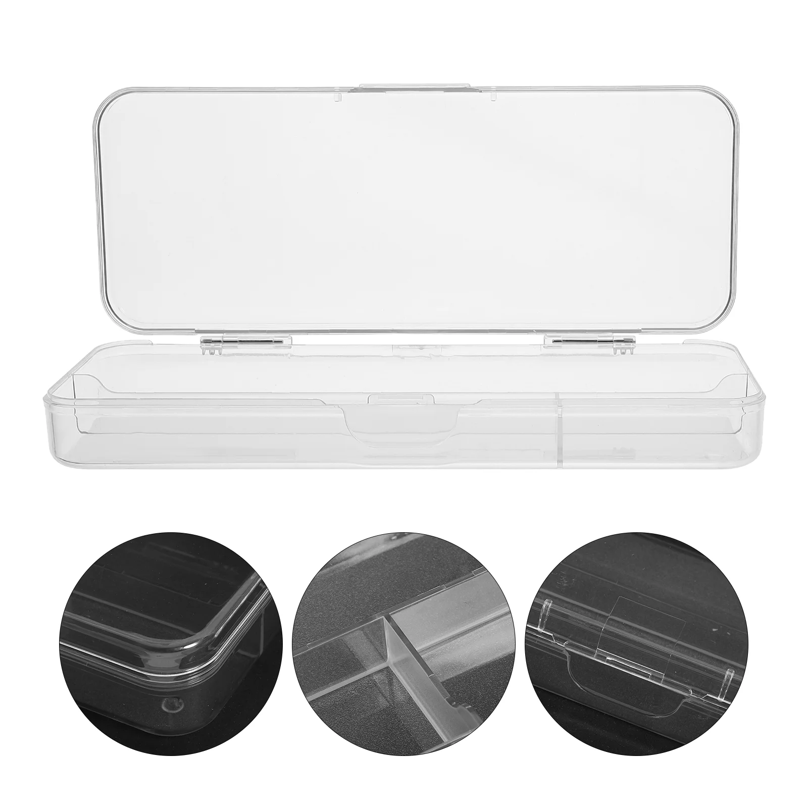 Transparent Pencil Case Large Capacity Pen Storage Container Plastic Desk ganizer Stationery Box Clear Portable