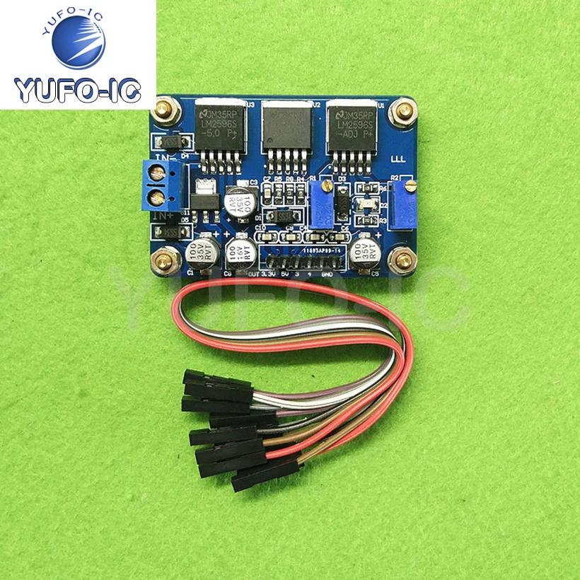 Free Ship 1PCS DC-DC Automatic Step-up/Step-down Module LM2577 LM2596 4 Outputs Xun Xing Yi