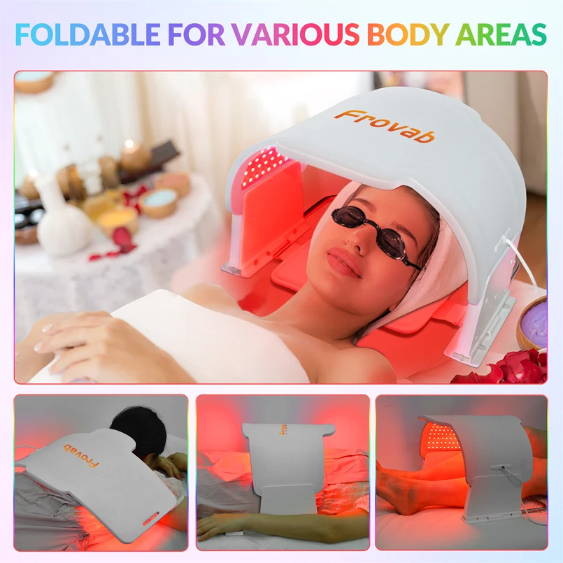 LED Face Mask Light Therapy 990 Lamp Beads Face Mask Skincare LED Full Face Therapy Mask Lips Skin Care Rejuvenation Device