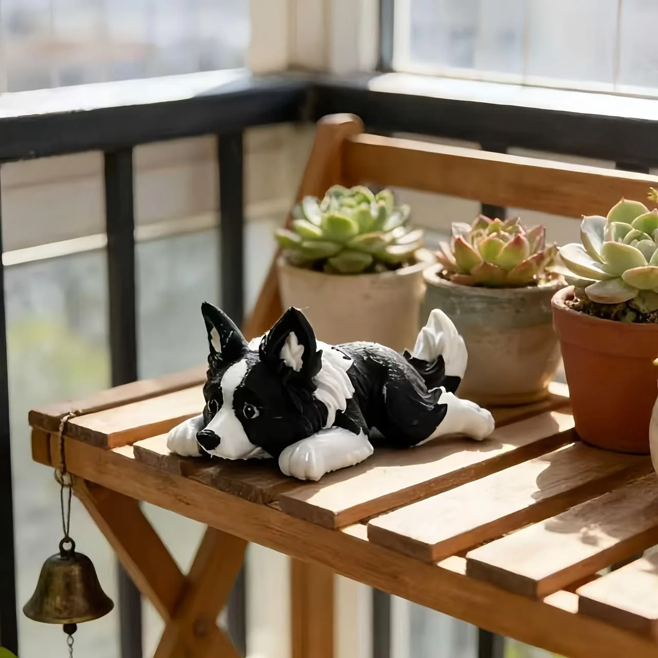 3D Printed Adorable Border Collie Dog Statue, Cute Desktop Decoration, Home Office Decor ，Holiday Gift