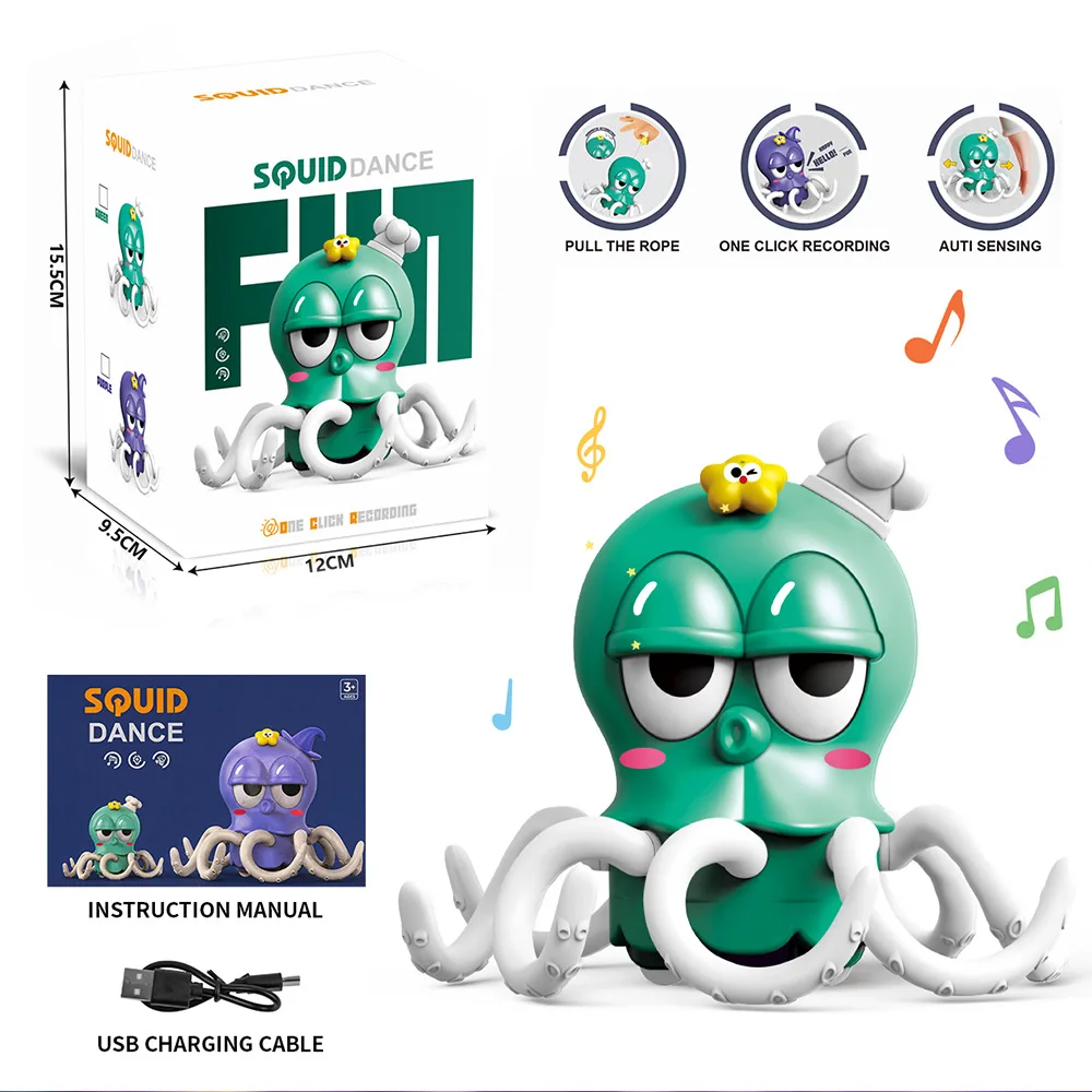 Kids electric magic dancing octopus sensor automatic obstacle avoidance squid octopus can dance decompression educational toy view 5