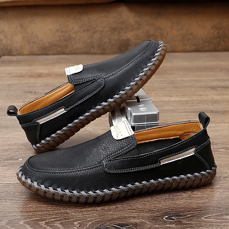 

Men's Loafers Comfortable Leathe Casual Dress Shoes Light-Weight Moccasin Slip On Driving Shoes for Male